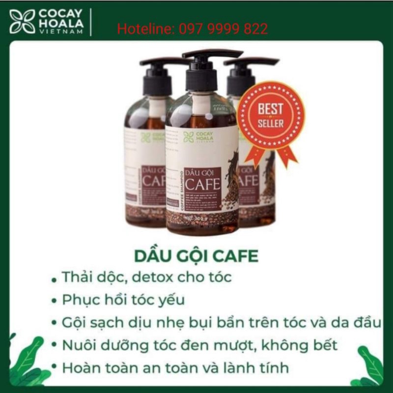 Bộ đôi Tắm Gội Cafe Chính hãng Cocayhoala 300ml