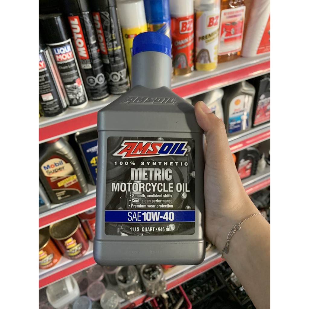 NHỚT AMSOIL METRIC 10W40 TỔNG HỢP - NHỚT CAO CẤP CHO XE SỐ