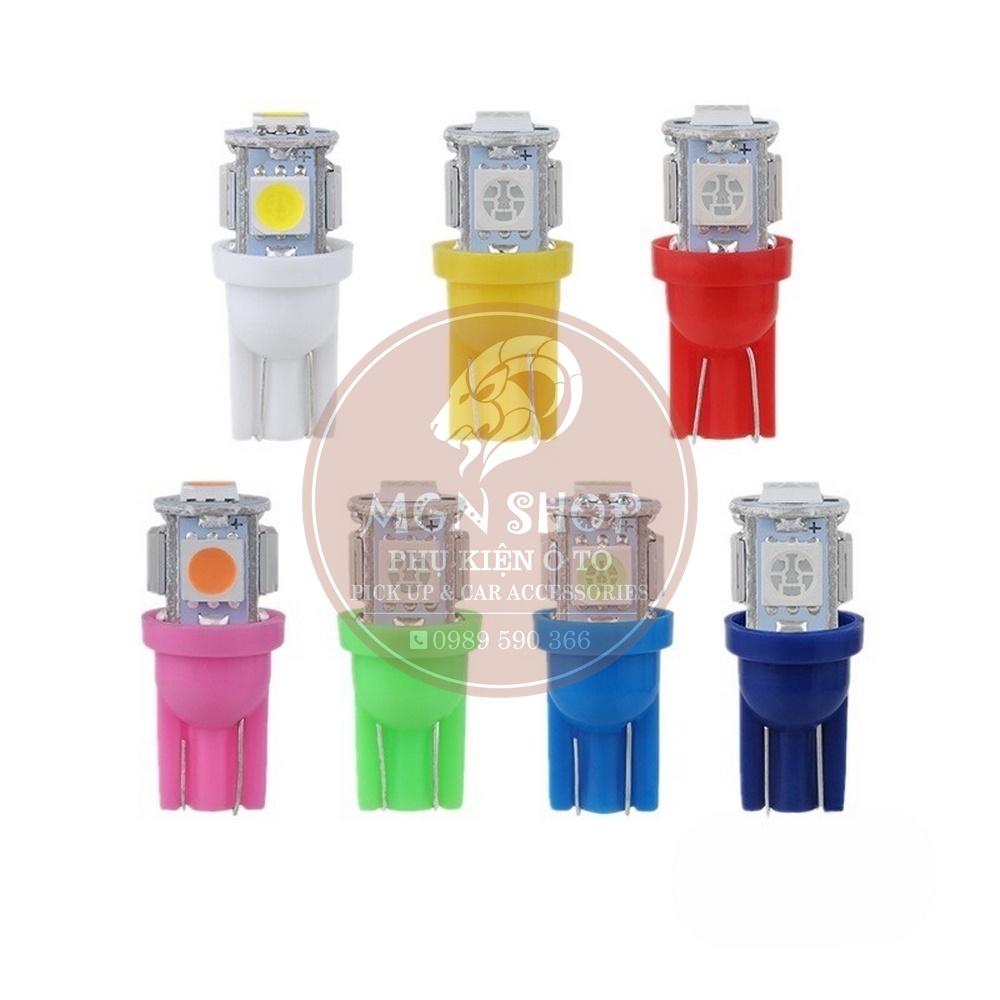 [5 Chip Led SMD] [7 màu] [01 bóng] dành cho ô tô xe máy