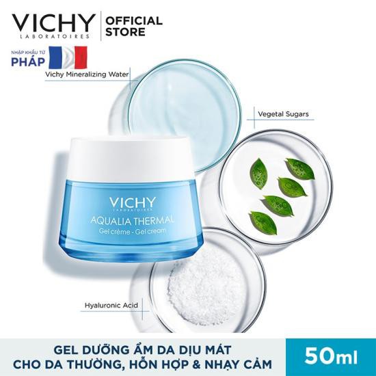 Vichy Chính Hãng- Gel Dưỡng Ẩm Giúp Da Dịu Mát Cho Da Nhạy Cảm Vichy Aqualia Thermal Rehydrating 50ml