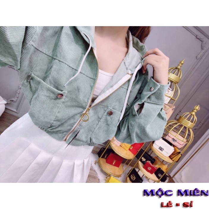 Áo Khoác Lửng Nhung Gân Tăm Hàng Cao Cấp Phối Nút Siêu Sang Chảnh  Hot2020_ Ảnh Thật Kèm Video_ Hàng Có Sẵn - TRENDY