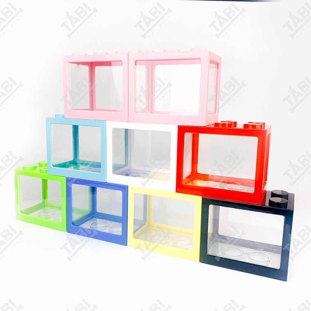 Hồ Cá Lắp Ráp LEGO Mini 12x10.5x8CM - Bể Cá Mini Nuôi Cá Beta, Guppy, 7 Màu,…[LEGO]