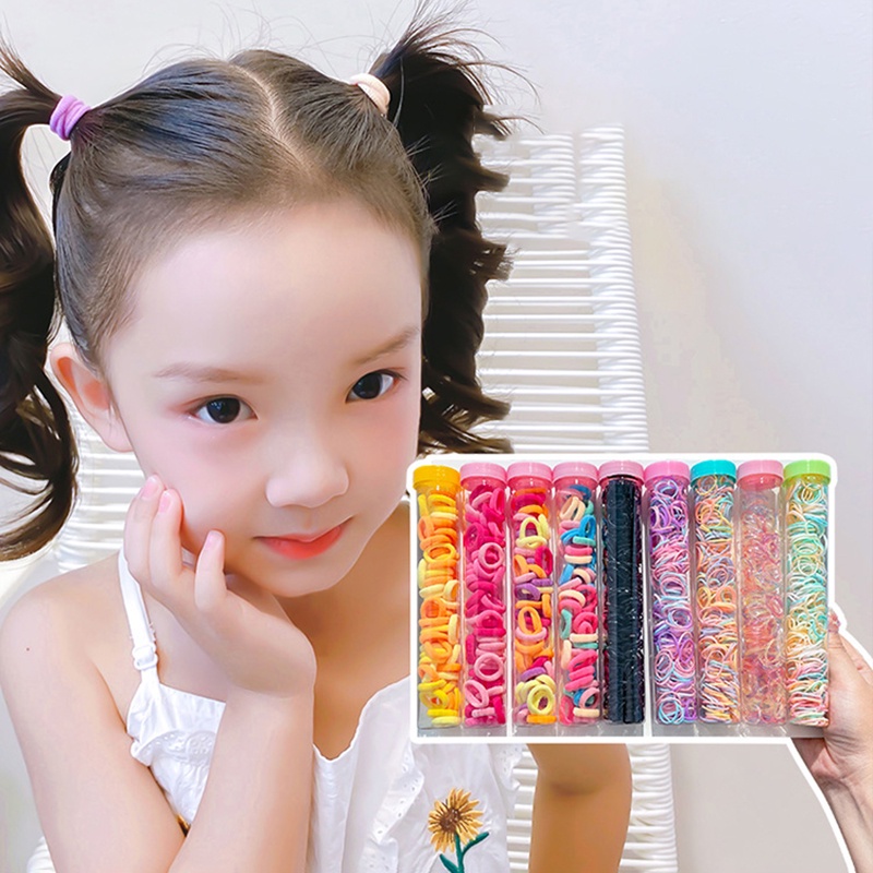 Dây Buộc Tóc Cao Su Co Giãn Nhiều Màu Mới Cho Bé Gái
