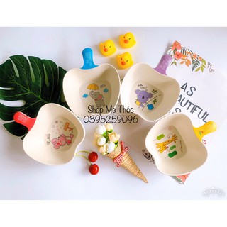 Bát sợi tre, bát ăn dặm hình quả táo đáng yêu cho bé
