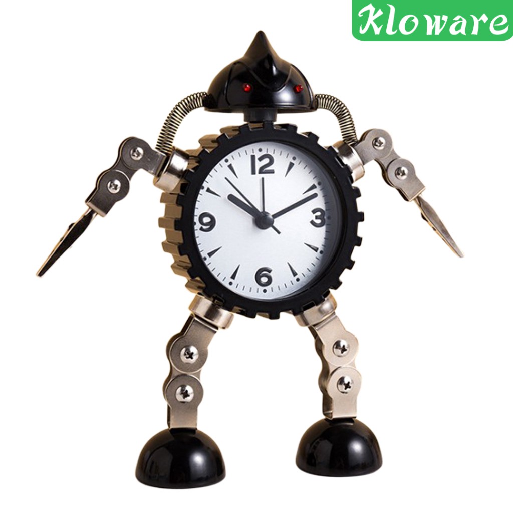 [Kloware] Đồng Hồ Báo Thức Để Bàn Không Gây Tiếng Ồn Hình Robot