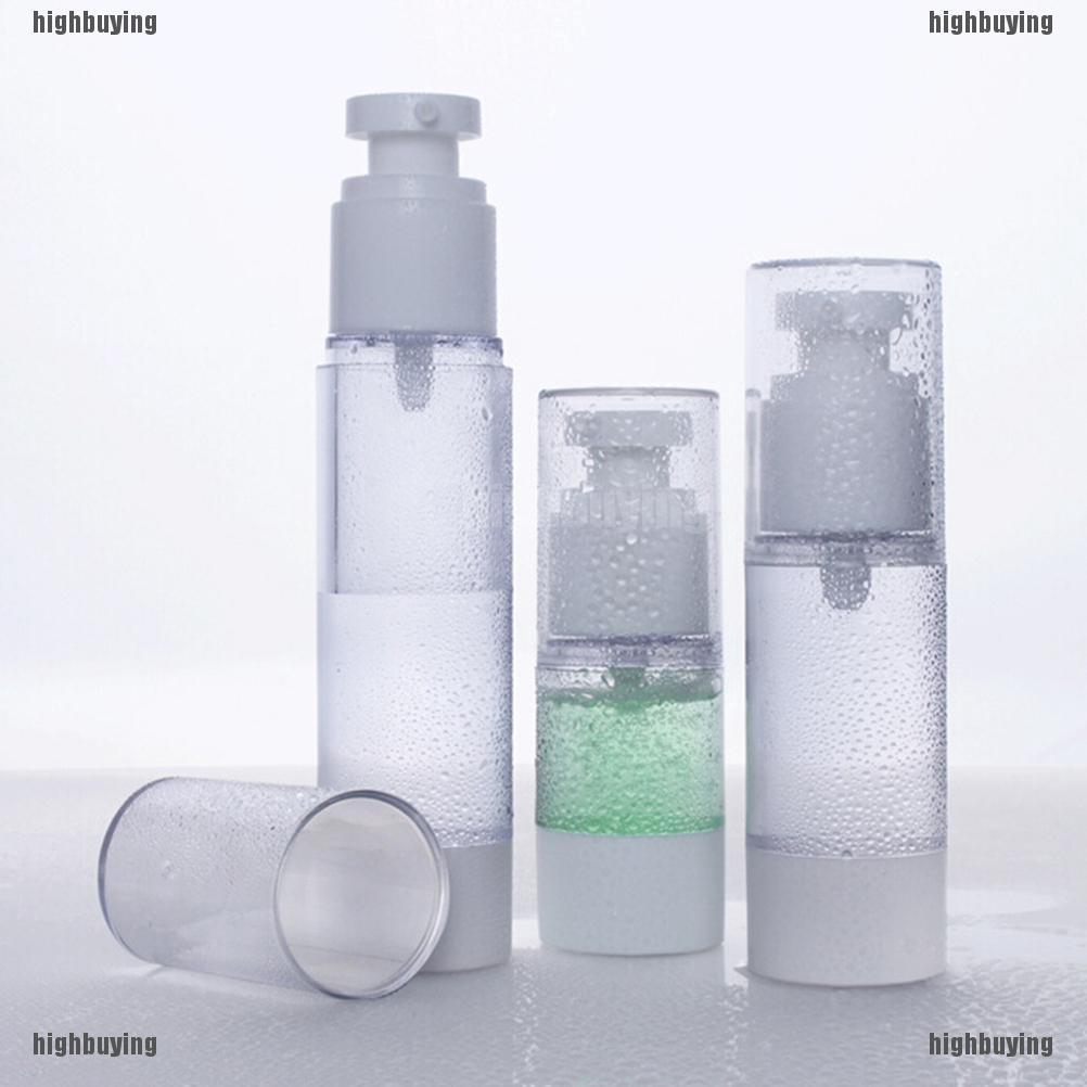 Highbuying Airless Bottle Cosmetic 15ml 30ml Pump Cover Skincare Empty