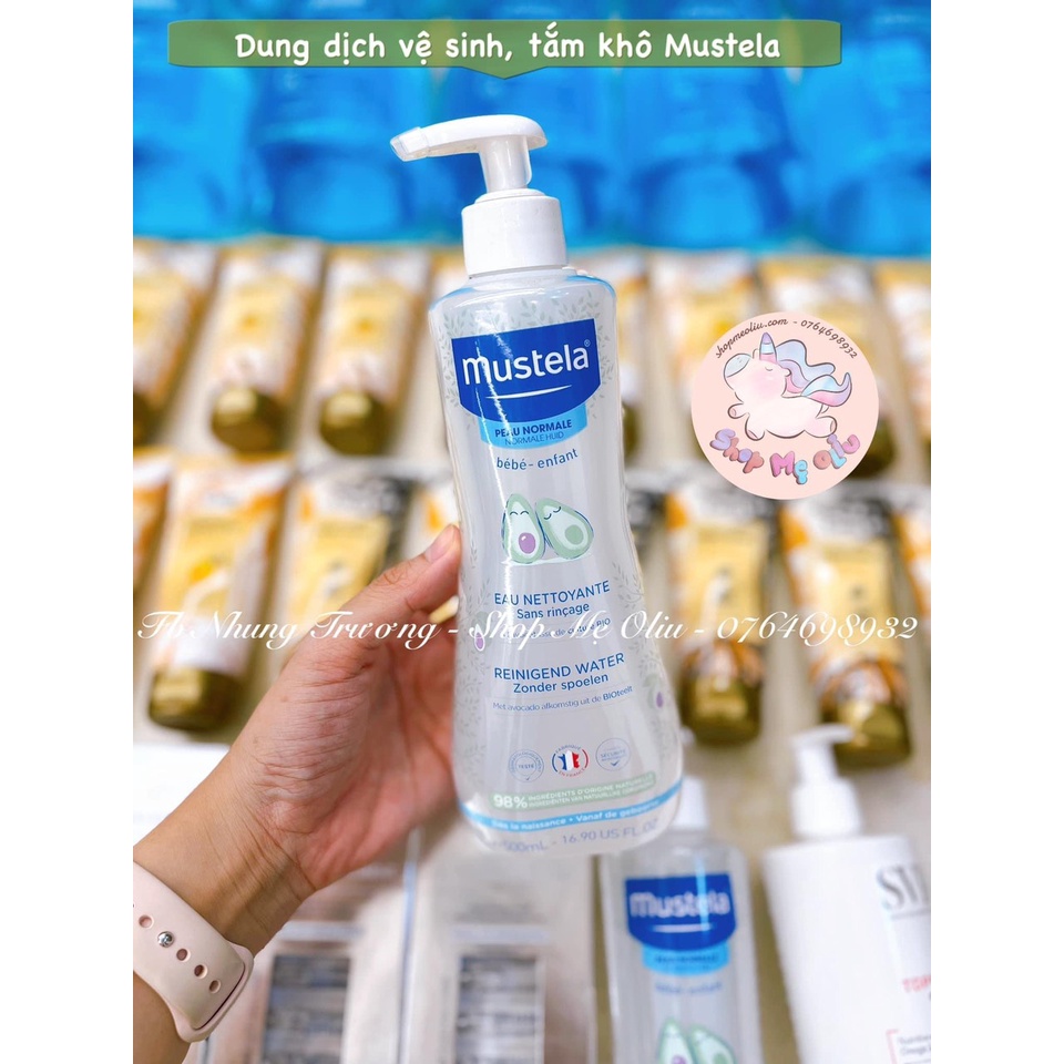 Dung dịch vệ sinh, tắm khô Mustela 500ml date 2025