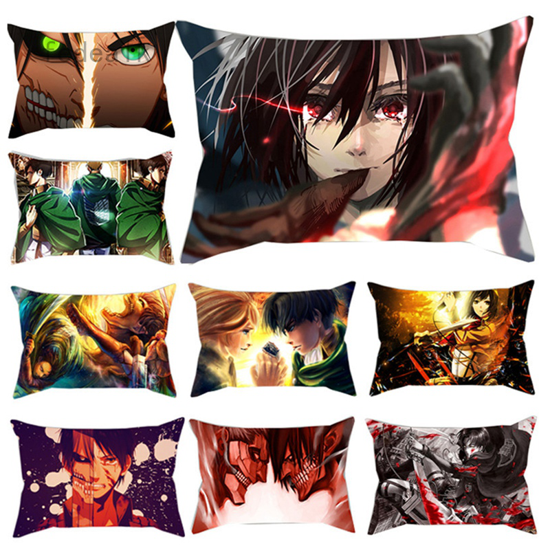 Áo Gối In Hình Phim Anime Attack On Titan Độc Đáo