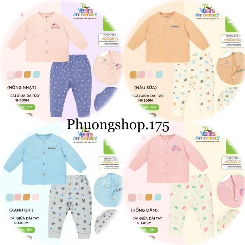 Bộ dài tay cài giữa pettit LULLABY