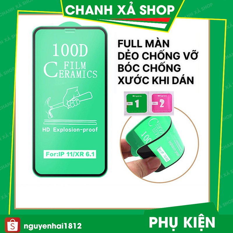 Cường Lực Iphone Dẻo 100D Full Màn Hình 6S/6Splus/7/7Plus/8/8Plus/Plus/X/Xsmax/11/11Promax/12/13/14/Pro/Plus/Promax