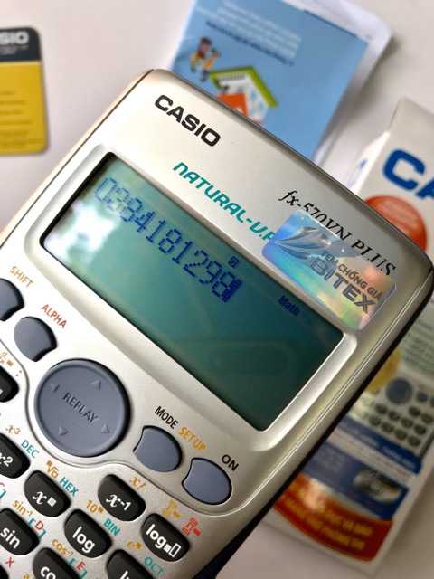 (Freeship) HÀNG CHÍNH HÃNG 100% Máy tính Casio fx 570vn Plus ( có phiếu bảo hành đầy đủ)