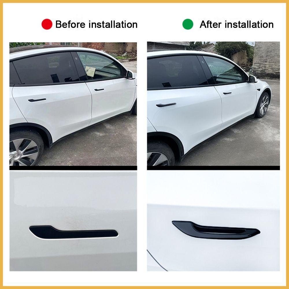 Bộ 4 Vỏ Bọc Bảo Vệ Tay Nắm Cửa Xe Hơi Tesla Chống Đóng Băng Tiện Dụng