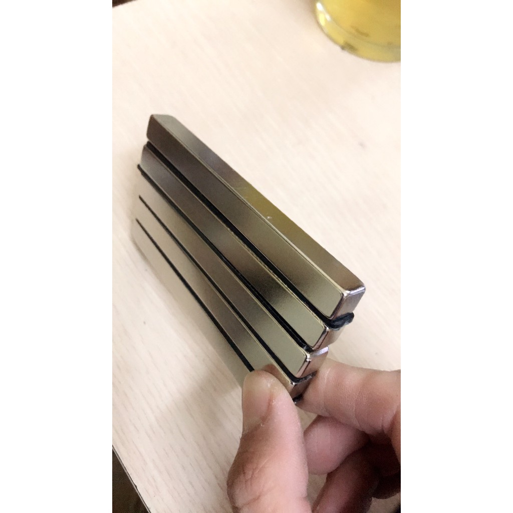[Xả Kho Giá Xưởng] Nam châm chữ nhật 100x10x5mm, loại nam châm thanh trắng đất hiếm lực hút siêu mạnh.