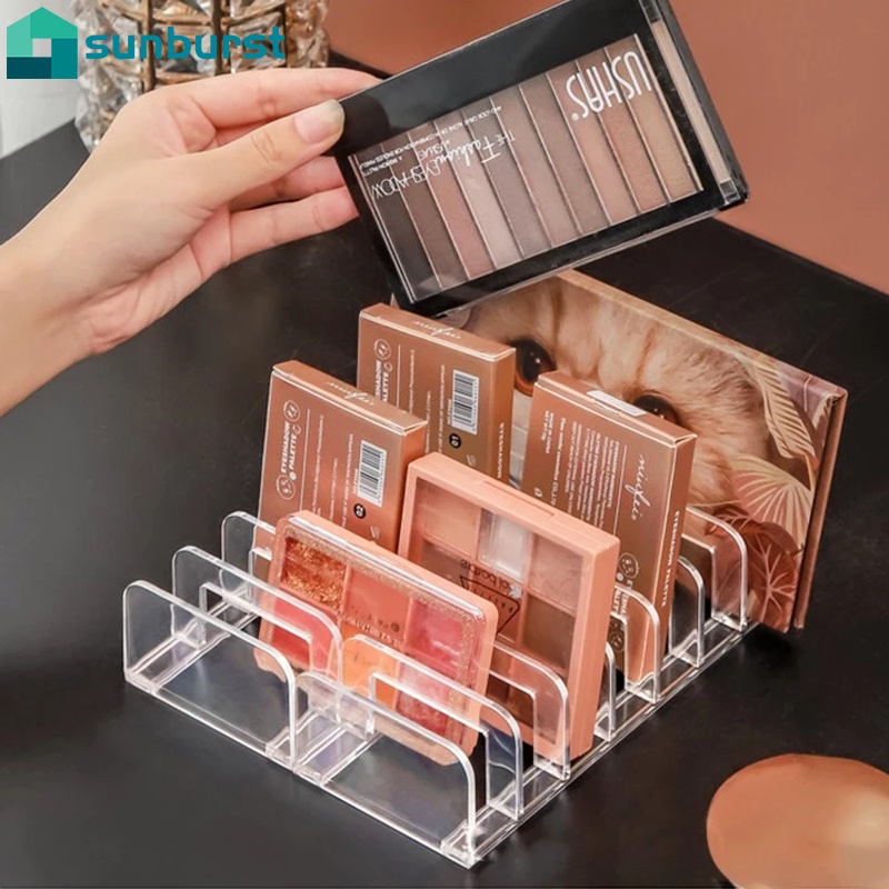 Hộp Nhựa Trong Suốt 7 Ngăn Đựng Mỹ Phẩm Để Bàn Đa Năng