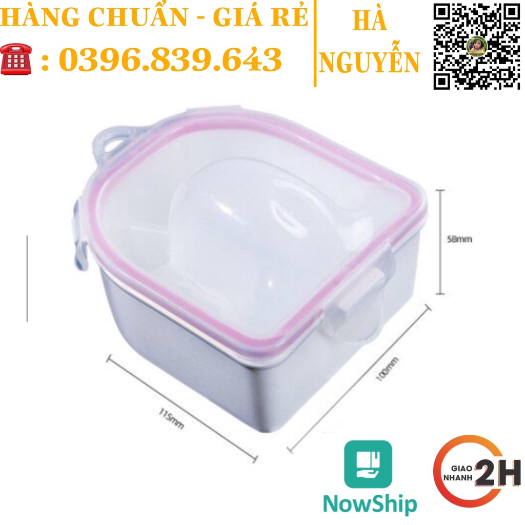 Bát Ngâm Tay LÀm Nail 2 Lớp - Bát Ngâm Tay Làm Móng Chia Ngón Tiện Lợi - bát nhựa