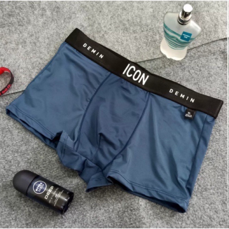 {SALE} Quần Lót Nam Boxer Thun Lạnh ICON Co dãn 4 chiều, Sịp đùi Nam, quần sịp nam Thun Lạnh, co giãn Boxer ICON Denim