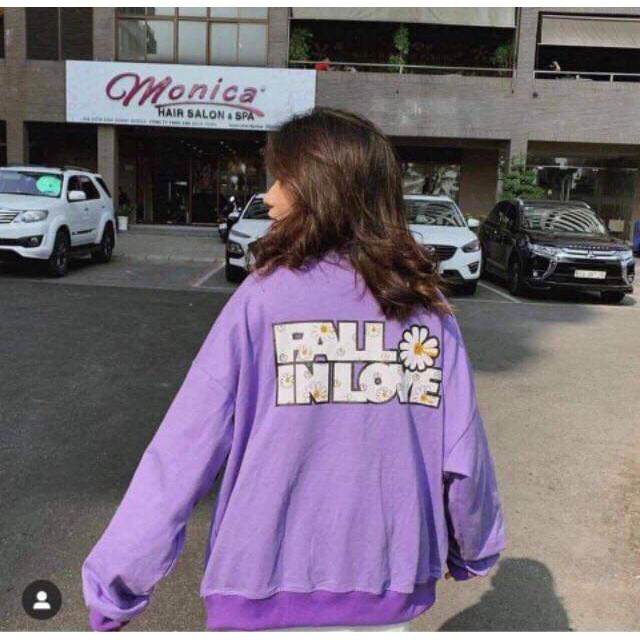 ÁO KHOÁC CARDIGAN TÍM FALL IN LOVE - CADIGAN HOA CÚC TÍM