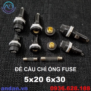 Đế cầu chì ống fuse kích thước 5x20mm 6x30mm, hộp cầu chì thủy tinh 5x20 6x30, hộp đựng cầu chì