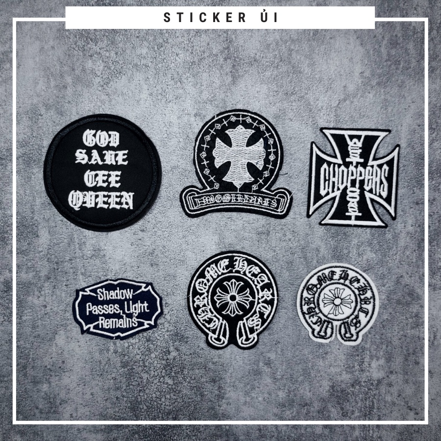 Sticker vải thêu cao cấp - CÓ SẴN KEO ỦI,Patch ủi dùng làm miếng vá Quần Áo,áo phao,BALO,quần jogger, đồ jeans, giày dép