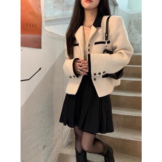 [Order] Áo khoác dạ cổ vest phối màu
