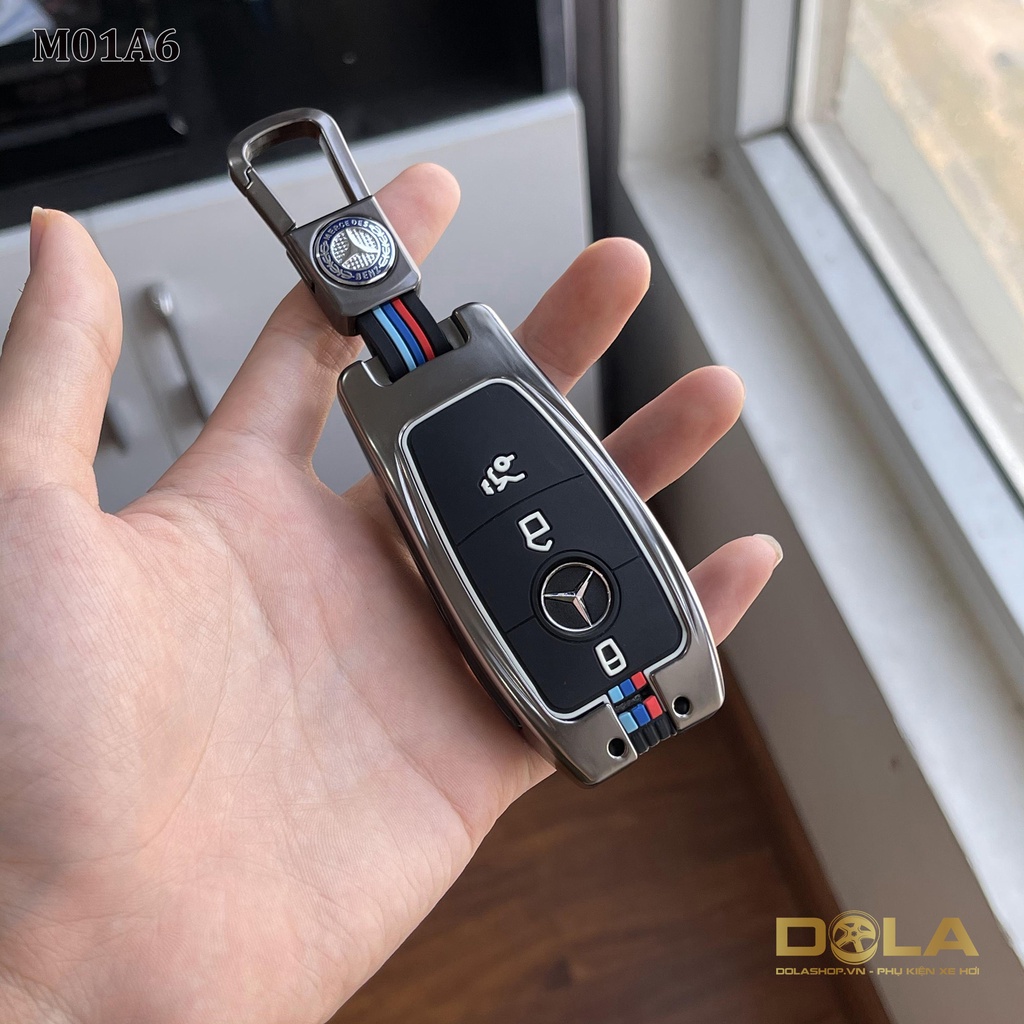 Vỏ ốp khoá xe hơi - Bọc chìa smartkey ô tô Mercedes Benz, Mẹc C, E, S, GLC, GLE, GLS