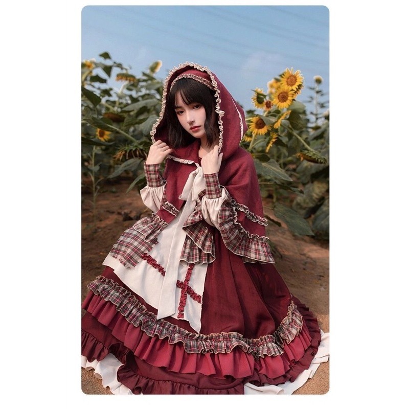 ĐẦM LOLITA, ÁO CHOÀNG ĐỎ, PHONG CÁCH CÔNG CHÚA | BigBuy360 - bigbuy360.vn