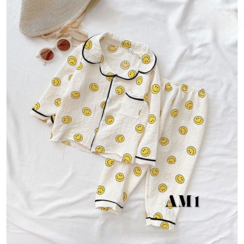 (9-20kg) Đồ bộ bé trai và đồ bộ bé gái quần áo dài tay pijama QATE801 TB70