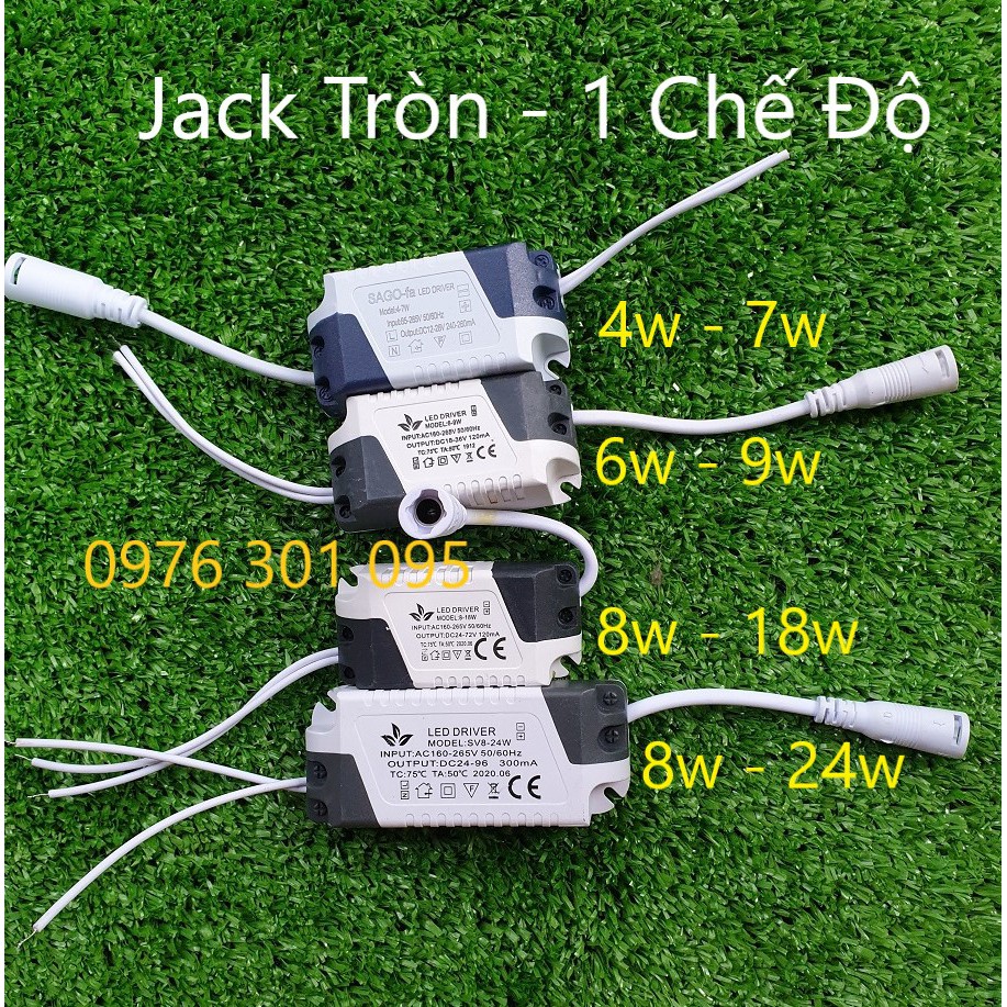 Driver đèn led âm trần và ốp trần (1 chế độ) - (Jack Kẹp & Jack Tròn) | BigBuy360 - bigbuy360.vn