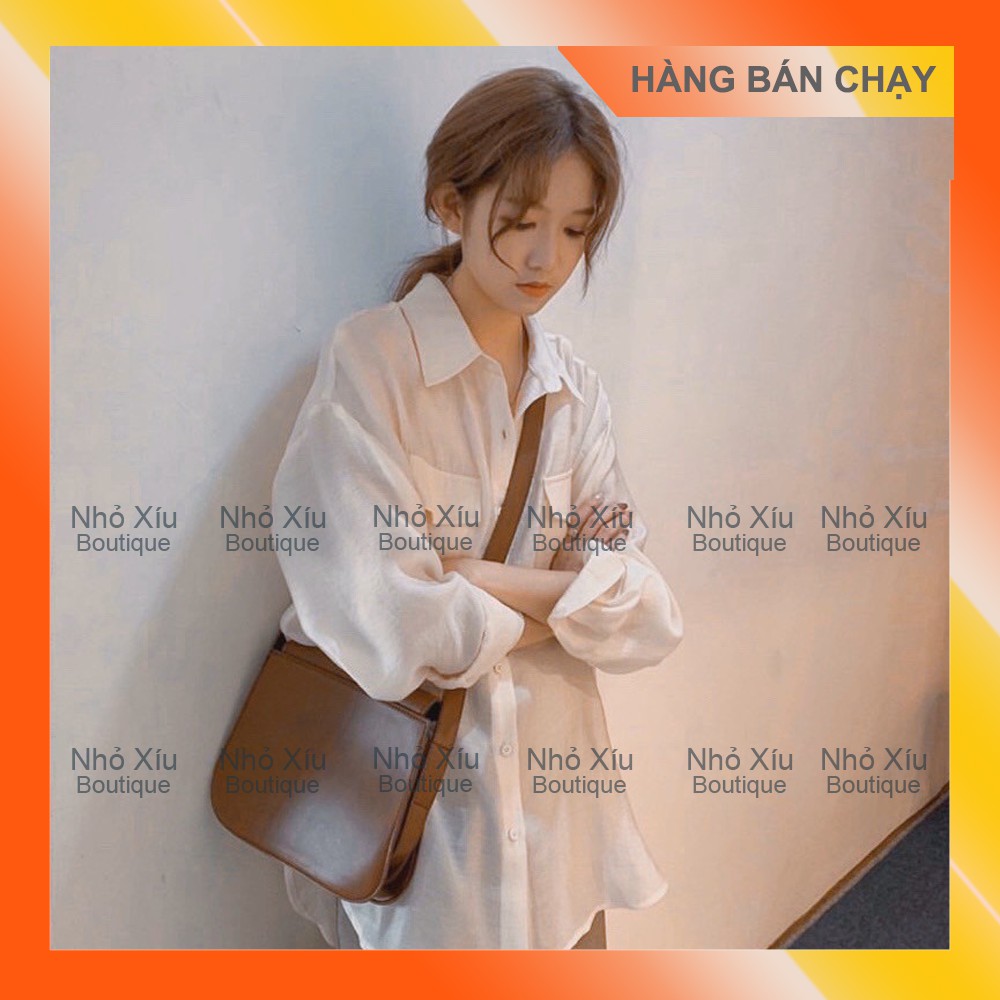 Áo Sơ Mi Nữ Trắng Form Rộng Vải Đũi Lạnh [HÀNG BÁN CHẠY] | BigBuy360 - bigbuy360.vn