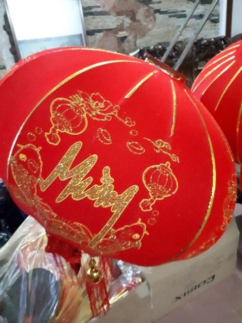 ĐÈN LỒNG NHUNG LOẠI ĐẸP TREO TẾT