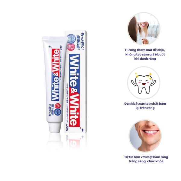 Kem Đánh Răng WHITE & WHITE Lion 150g - Nhật Bản - Duan.Cosmetic