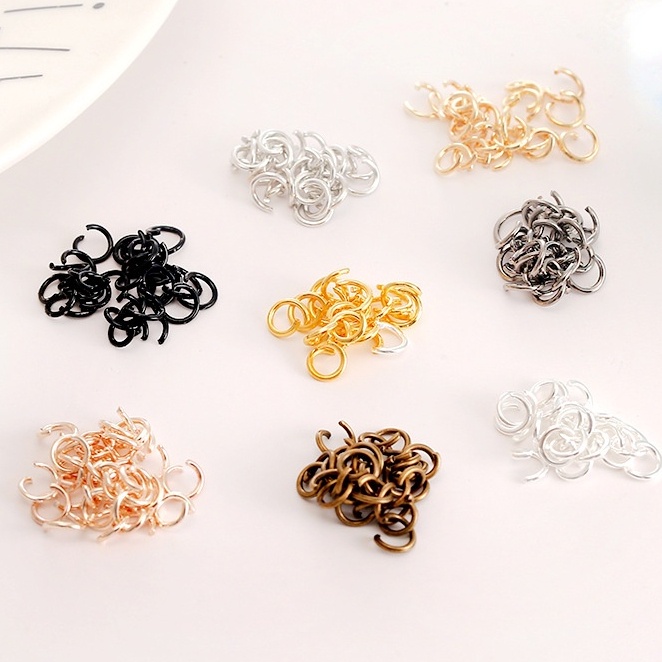 Bộ 200 Vòng Sắt Chữ C Làm Trang Sức Thủ Công Tiện Dụng