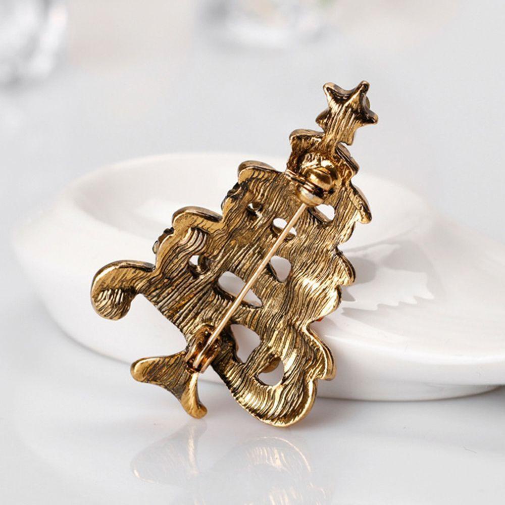 Trâm Cài Áo Hình Cây Thông Giáng Sinh Nhiều Màu Sang Trọng