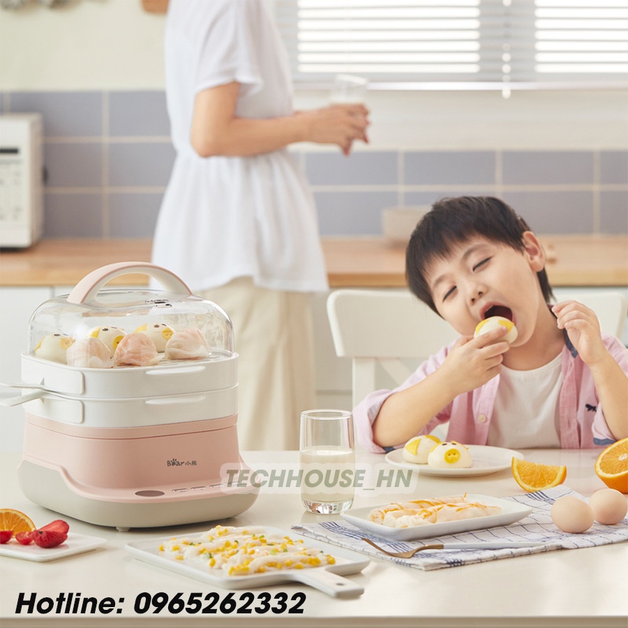 MÁY HẤP ĐIỆN TỰ ĐỘNG 2 TẦNG MÁY LÀM BÁNH CUỐN KÈM LỒNG HẤP THỰC PHẨM BEAR CFJ-A30Q3 CHÍNH HÃNG