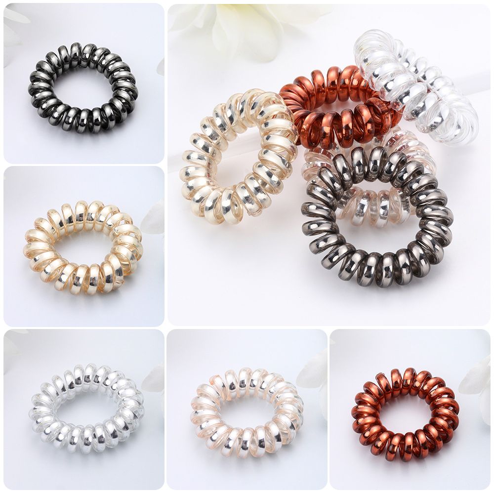 Set 2 dây cột tóc cao su màu trơn Mihan1