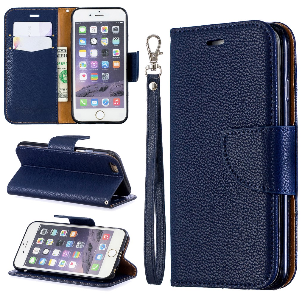 Bao da điện thoại dạng ví dây đeo cho iPhone 6/6S/6 Plus/6S Plus | BigBuy360 - bigbuy360.vn