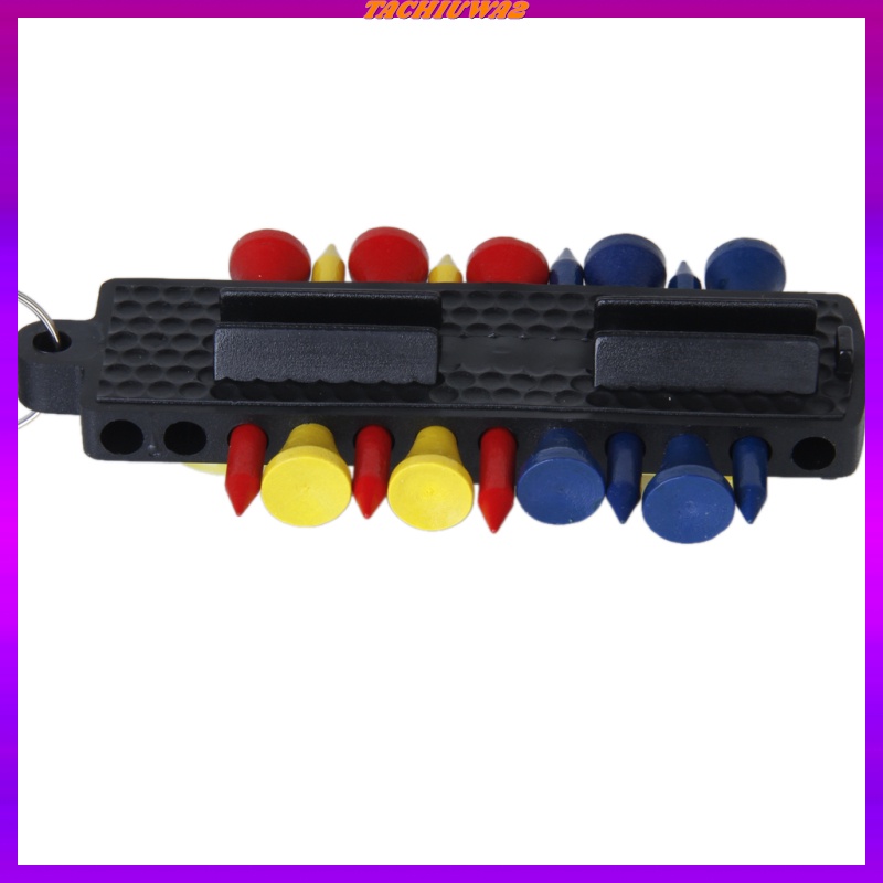 Móc Khóa 12 Giá Đỡ Bóng Golf + 2 Bút Đánh Dấu Tiện Dụng Tachiuwa2