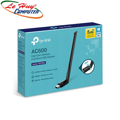 Bộ thu sóng usb Wifi TP-Link Archer T2U Plus (AC600) 600Mbps | BigBuy360 - bigbuy360.vn