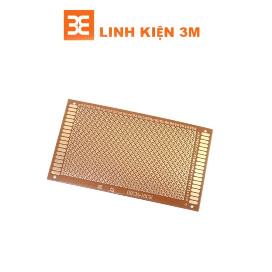 Bộ 2 Tấm PCB Phíp Đồng Đục Lỗ 9x15Cm (nâu)