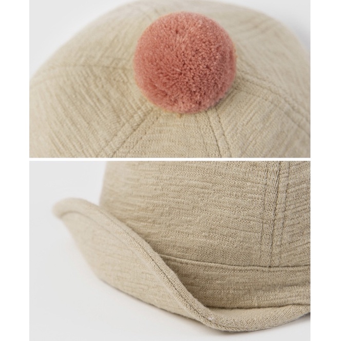 MŨ COTTON CỤC BÔNG CHO BÉ TRAI BÉ GÁI-