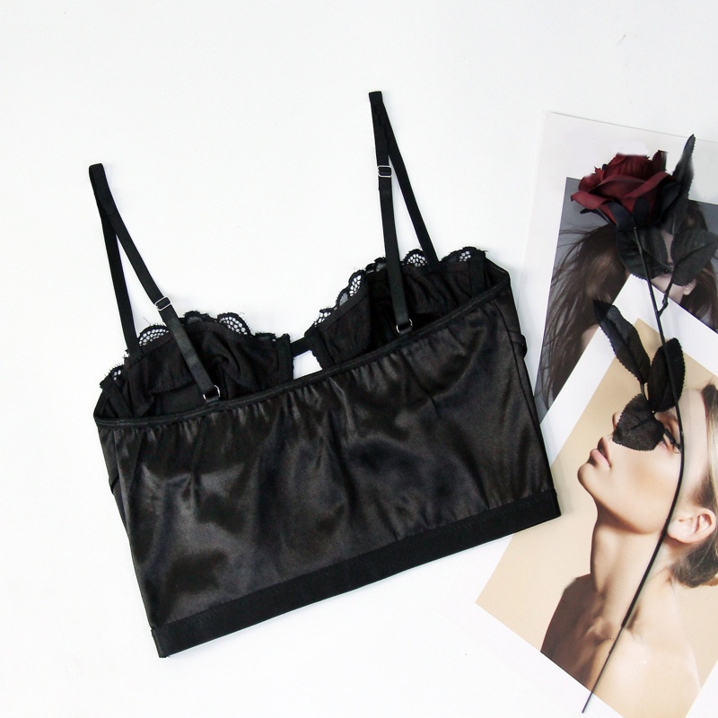 Áo Croptop Hai Dây Phối Ren Hở Lưng Gợi Cảm Cho Nữ