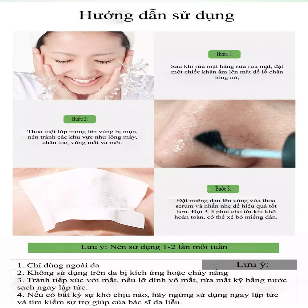BREYLEE Step 1 Serum Lột Mụn Lột Đầu Đen Mụn Cám Tri Mụn Kiềm Dầu Làm Sạch Da Loại Bỏ Mụn Trứng Cá 17ml