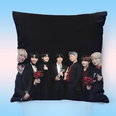 Gối in hình nhóm nhạc idol BTS thần tượng kpop xinh xắn tiện lợi chất đẹp