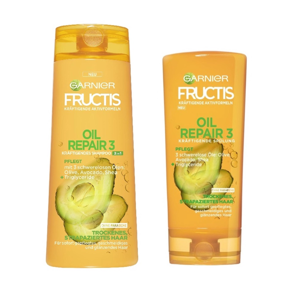 Dầu Gội, Dầu Xả Garnier Fructis 250ml/200ml - Chuẩn Đức