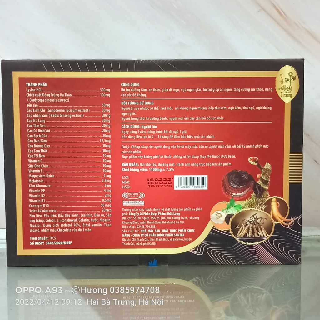 Đông trùng hạ thảo Rafaton hộp 2 lọ x 30 viên