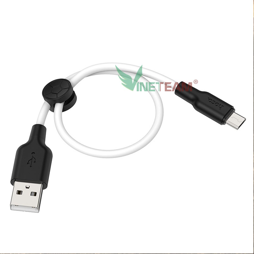 Cáp sạc nhanh Hoco X21 Plus dây silicon 2.4A, cổng kết nối Micro Usb -dc4462