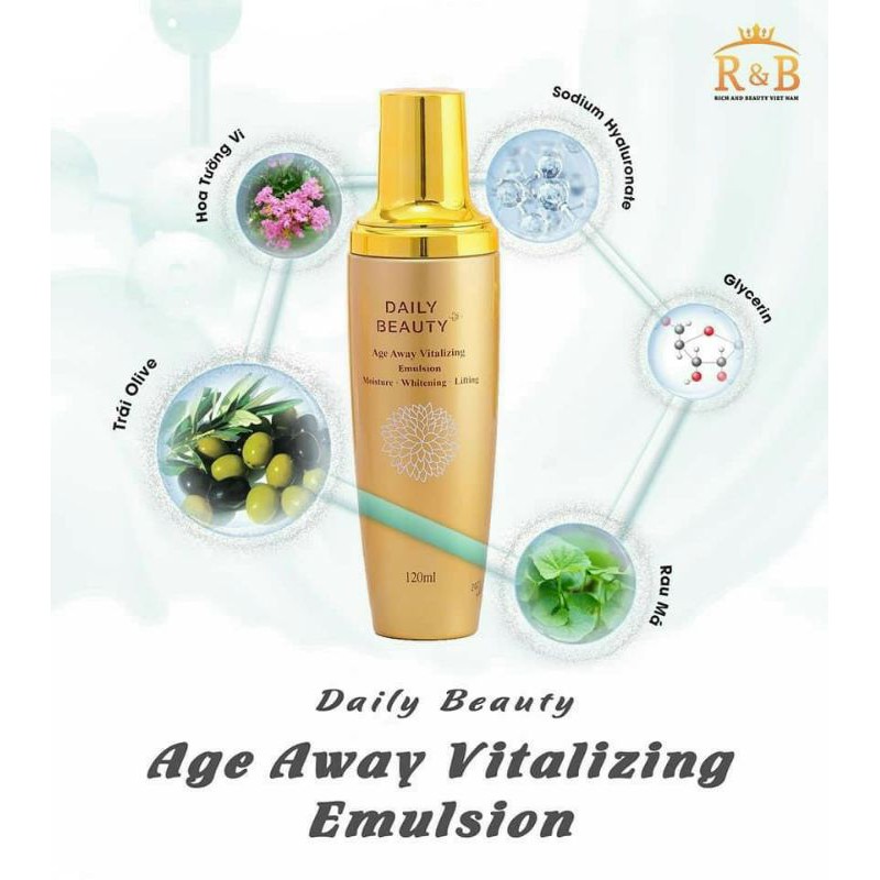 [ Mẫu mới] Sữa dưỡng Daily Beauty Away Vitalizing Emulsion R&B