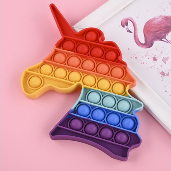 Pop It 2021 Đồ chơi bóp bong bóng hỗ trợ giảm căng thẳng hiệu quả nhiều màu sắc độc đáo