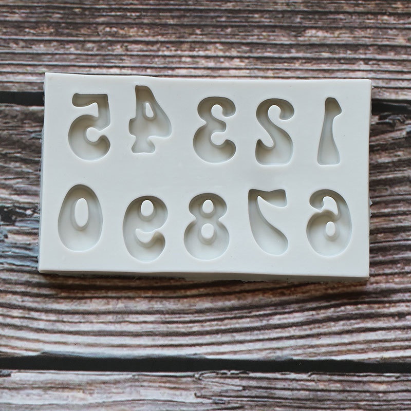 Khuôn Silicone Làm Bánh Tạo Hình Chữ Cái &amp; Số 3D DIY