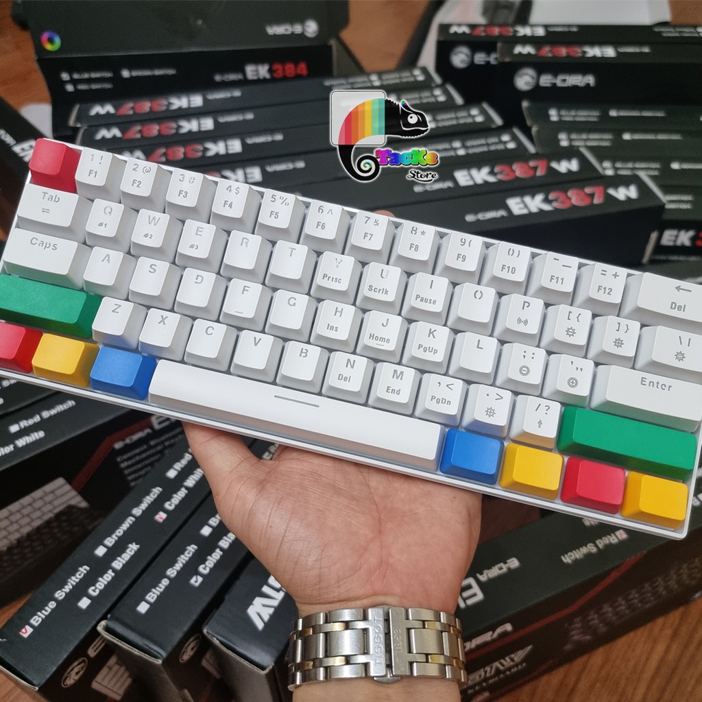 Bàn phím cơ Bluetooth E-Dra EK361W RGB LED I BH 24T Chính hãng Toàn Quốc I Gaming BT Keyboard EDRA EK361 Black/White | WebRaoVat - webraovat.net.vn